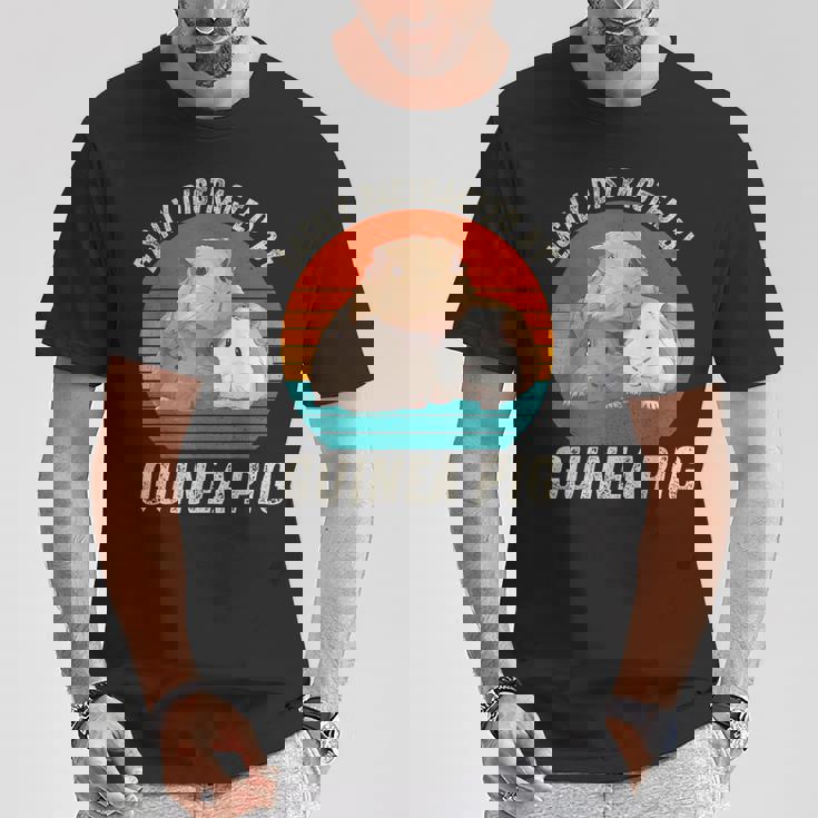 ヴィンテージ Easy Distracted By モルモット レトロ モルモット Tシャツ 面白い贈り物