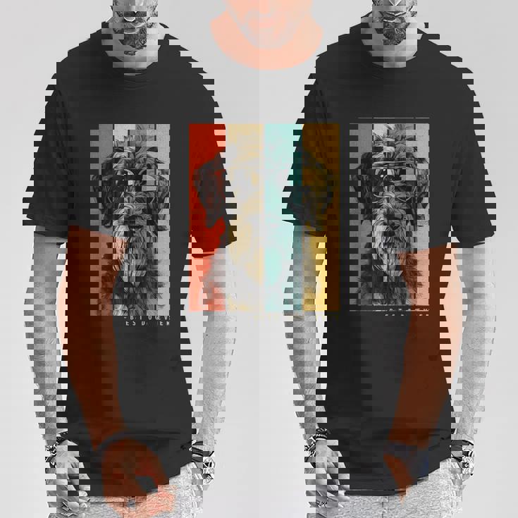 ヴィンテージ ジャイアント シュナウザー 犬 ママ パパ キッズ メンズ レディース Tシャツ 面白い贈り物