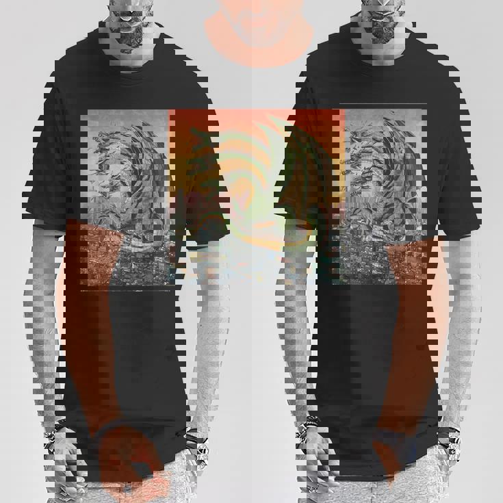 ヴィンテージ ドラゴンキング ギドラ アート 夕日 日本人 キッズ 男性 Tシャツ 面白い贈り物