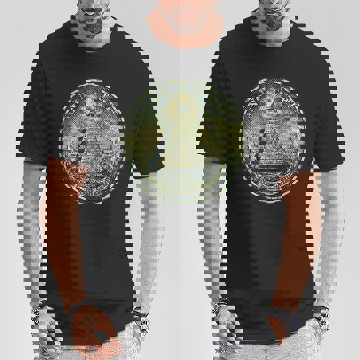 ヴィンテージ ドルビル ノート オールシーイング アイ イルミナティ Tシャツ 面白い贈り物