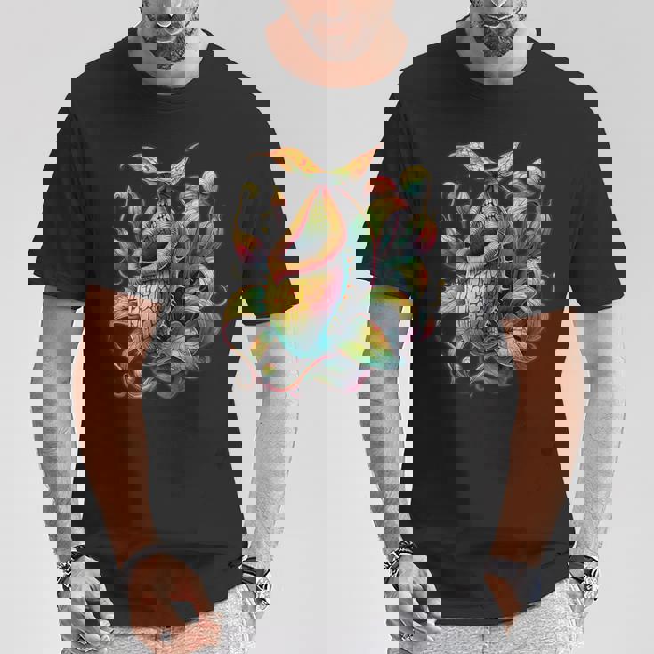 ヴィンテージ ネペンテス ピッチャー 植物ティー 食虫植物アート Tシャツ 面白い贈り物