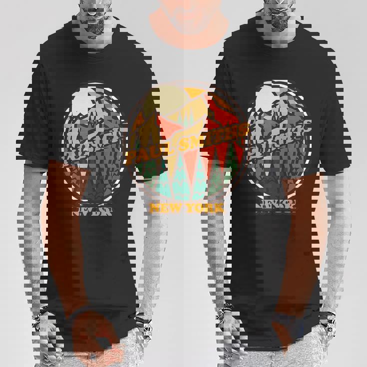 ヴィンテージ ポール・スミス ニューヨークマウンテン ハイキング お土産プリント Tシャツ 面白い贈り物