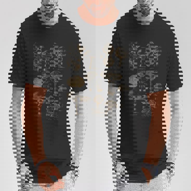 ヴィンテージ マッシュルーム 食べられるキノコの餌やりギフト Tシャツ 面白い贈り物