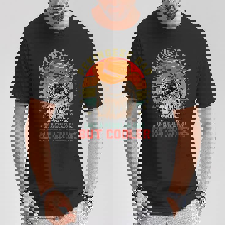 ヴィンテージ レトロ ペキニーズパパ Like Regular Dad But Cooler Tシャツ 面白い贈り物