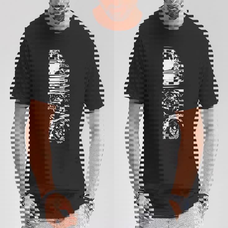 ヴィンテージ 日本製 自動車 カーレース ドライバー 楽しい 女性 男性 Tシャツ 面白い贈り物