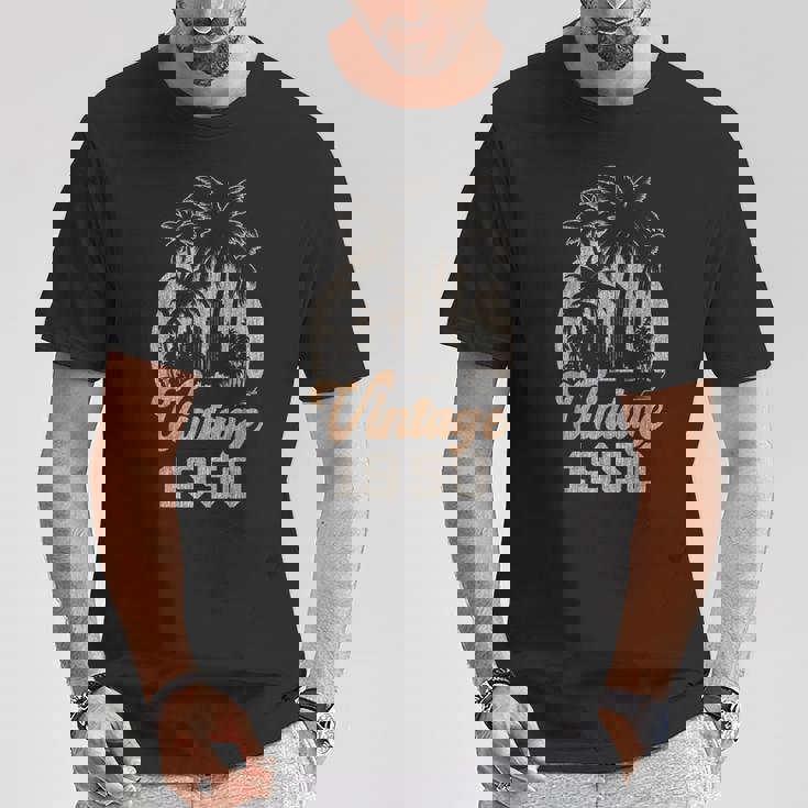 ヴィンテージ1950 パームツリー 75歳の誕生日 Tシャツ 面白い贈り物