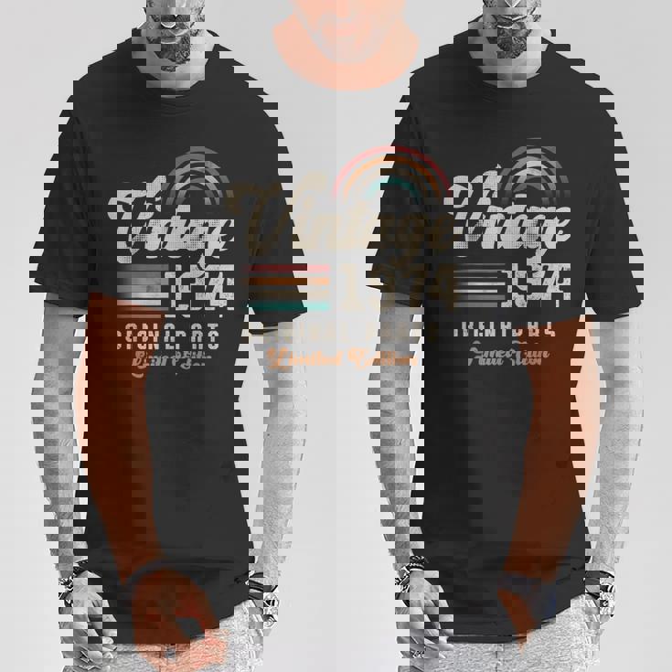 ヴィンテージ1974年、誕生年51年 レトロ Tシャツ 面白い贈り物