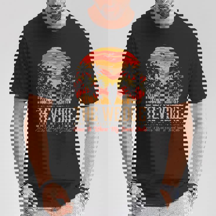 ヴィンテージウェッジバッジサーファーレトロサーファーバイブ Tシャツ 面白い贈り物