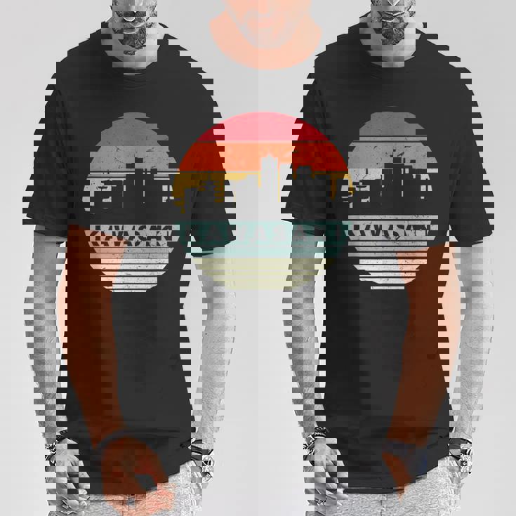 ヴィンテージカワサキスカイラインシルエット Tシャツ 面白い贈り物