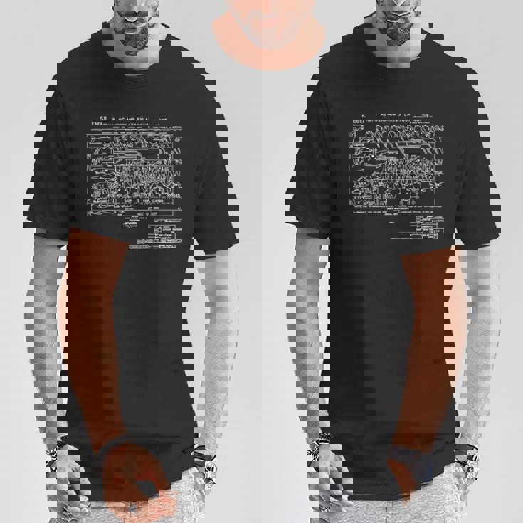 ヴィンテージギターアンプ 図面 Tシャツ 面白い贈り物