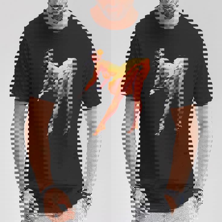 ヴィンテージピンナップガール、セクシードレス。メンズ、レディース。 Tシャツ 面白い贈り物