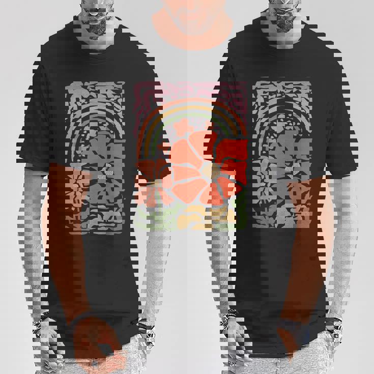 ヴィンテージフラワーレトロルックナチュラルヒッピーバイブ。 Tシャツ 面白い贈り物