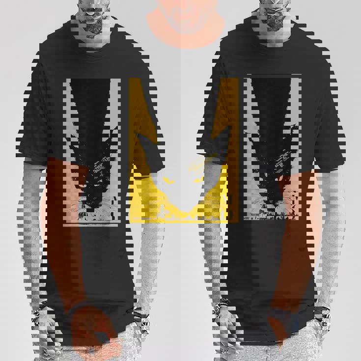 ヴィンテージポスター 黒猫レトロtシャツ Tシャツ 面白い贈り物