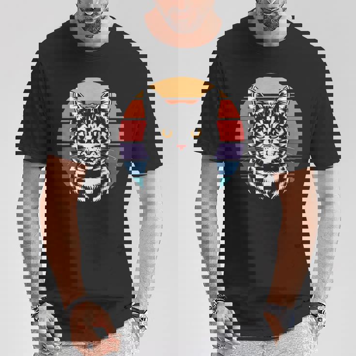 ヴィンテージ猫 Tシャツ 面白い贈り物