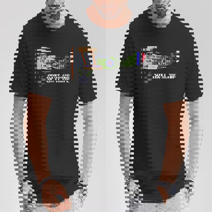 ヴィンテージ複葉機第一次世界大戦イギリス空軍ソッピーススナイプ Tシャツ 面白い贈り物