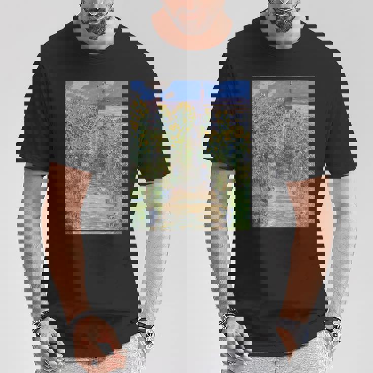 ヴェトゥイユの画家の庭／クロード・モネ（ビッグプリント）【世界の名画】Claude Monet 美術館アート 油絵 Tシャツ 面白い贈り物