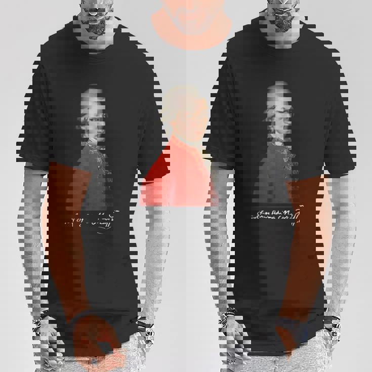 ヴォルフガング・アマデウス・モーツァルト 作曲家 シグネチャー クラシック音楽 Tシャツ 面白い贈り物