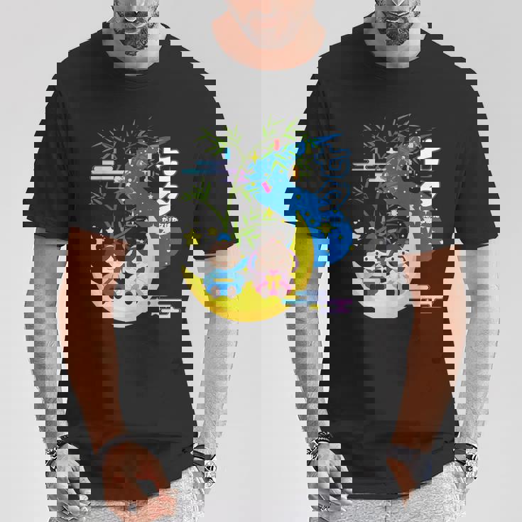 七夕、天の川、着物、日本祭りかわいい、星、日本の伝統的なお祭り、夏、夏休み、日本人形 Tシャツ 面白い贈り物