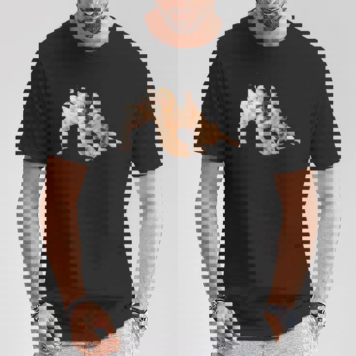 三つの天使 モチーフ、かわいいエンジェル、絵画アート Tシャツ 面白い贈り物