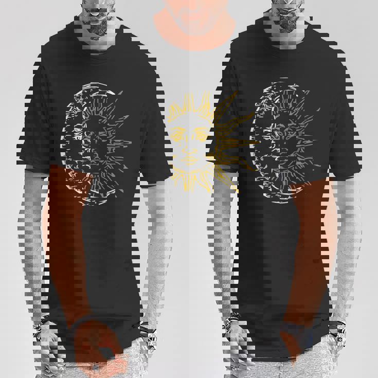 三日月 太陽 Tシャツ 面白い贈り物