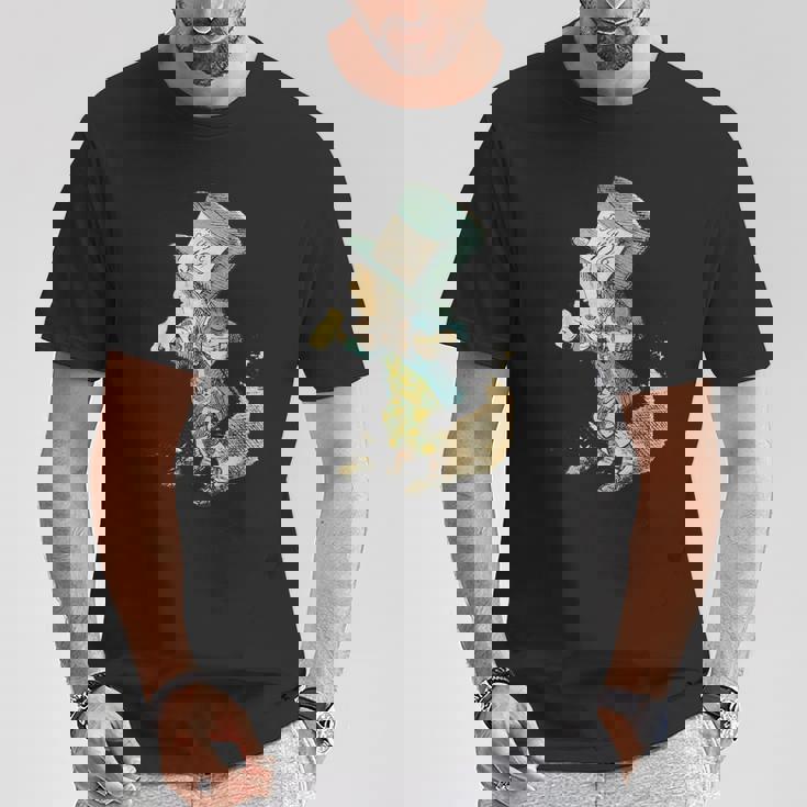 不思議の国のアリス マッドハッター ビンテージイラスト Tシャツ 面白い贈り物