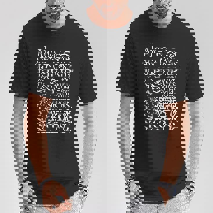 不思議の国の美しいアリス「How Long Is Forever」の引用 Tシャツ 面白い贈り物