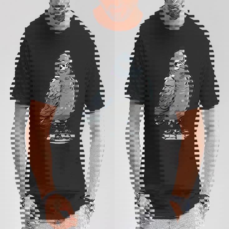 不機嫌そうなピジョン I カートゥーンピジョン Tシャツ 面白い贈り物