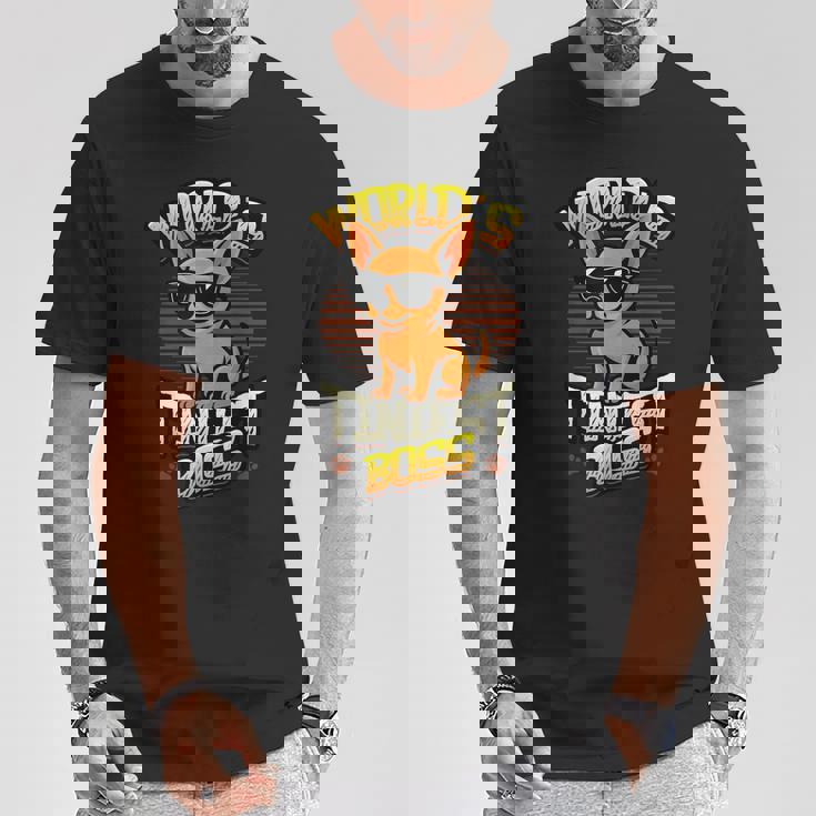 世界で最も小さなボス面白いチワワ Tシャツ 面白い贈り物