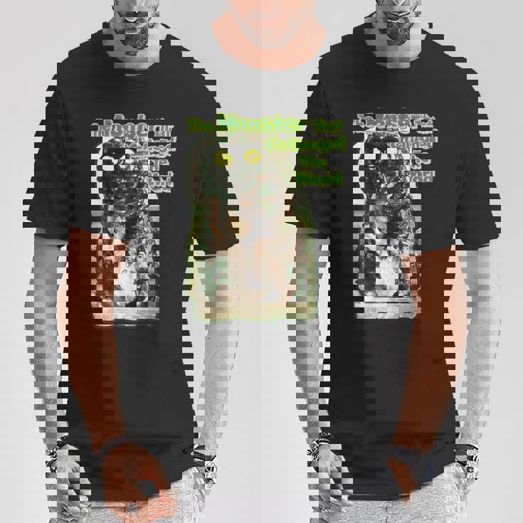 世界に挑んだヴィンテージクラシックホラーモンスター Tシャツ 面白い贈り物