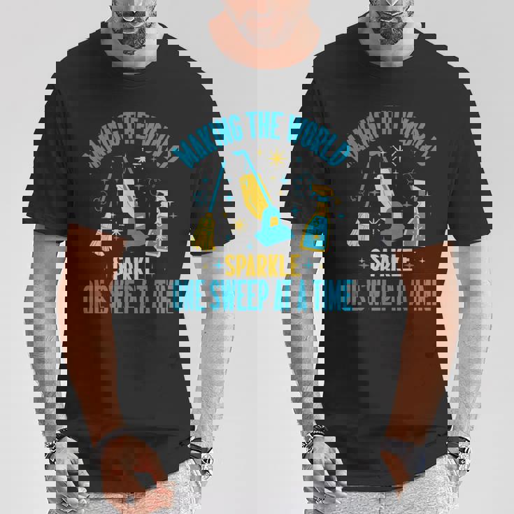 世界を一気に輝かせる 掃除に Tシャツ 面白い贈り物