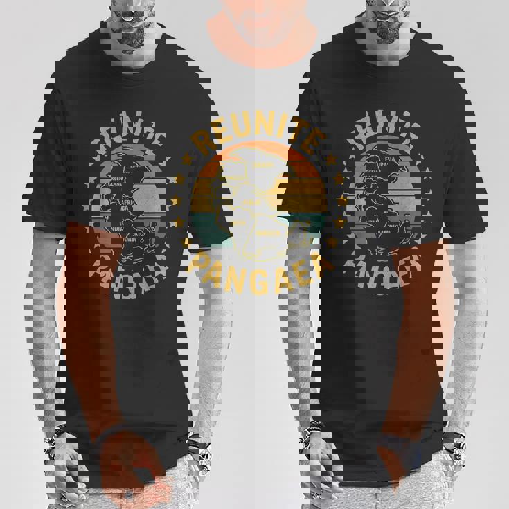 世界地図史 地質学 地球地質学者 再会 パンゲア Tシャツ 面白い贈り物