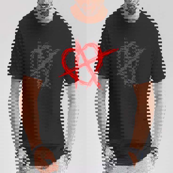 人間関係アナーキー シンボル・ロゴ Ra 恋愛関係アナーキー Tシャツ 面白い贈り物