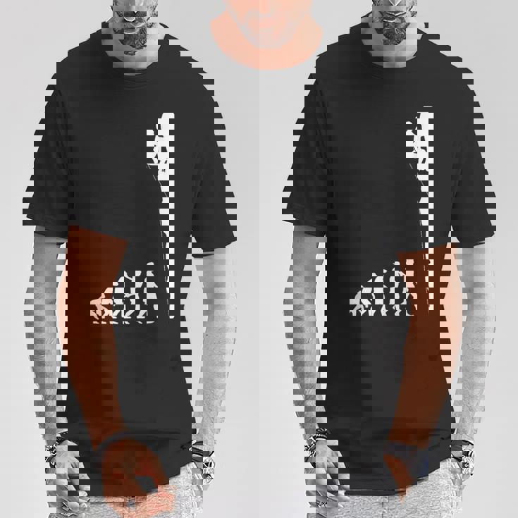 人類の進化 ロッククライミング エイドクライミング フリークライミング アルパインクライミング 登攀 登山 ボルダリング Tシャツ 面白い贈り物