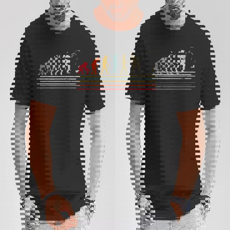人類の進化 釣り竿 漁師 釣り人 面白い 釣り フィッシング サプライズ おもしろ アイデア 釣り Tシャツ 面白い贈り物