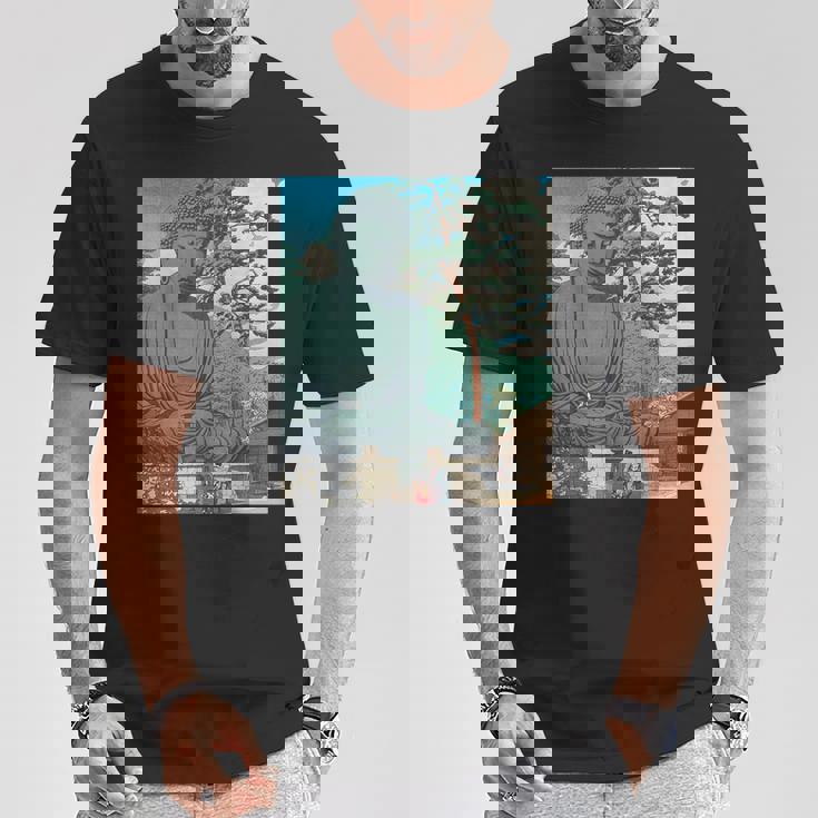 仏 大仏像 仏教 禅 瞑想 Tシャツ 面白い贈り物