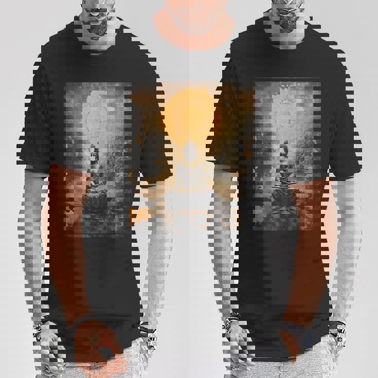 仏陀レトロ Tシャツ 面白い贈り物