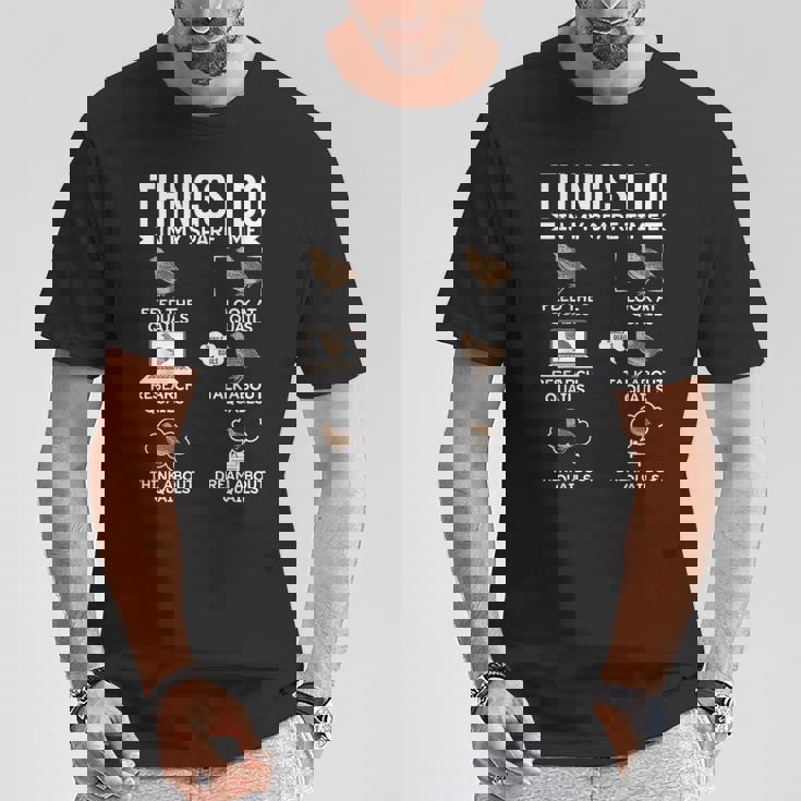 余暇にやること ウズラの鳥狩り ウズラ Tシャツ 面白い贈り物