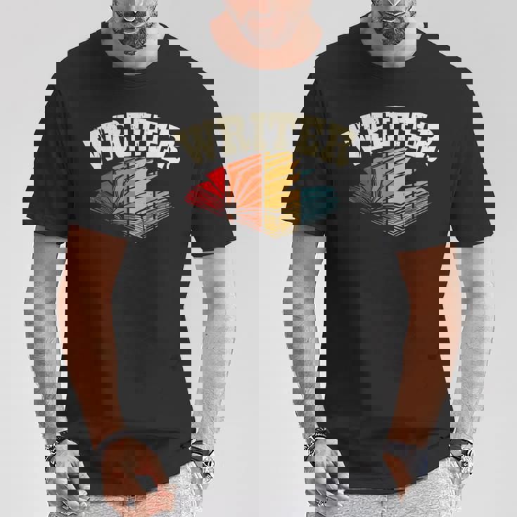 作家 アート 男性 女性 小説 執筆 小説家 作家 Tシャツ 面白い贈り物