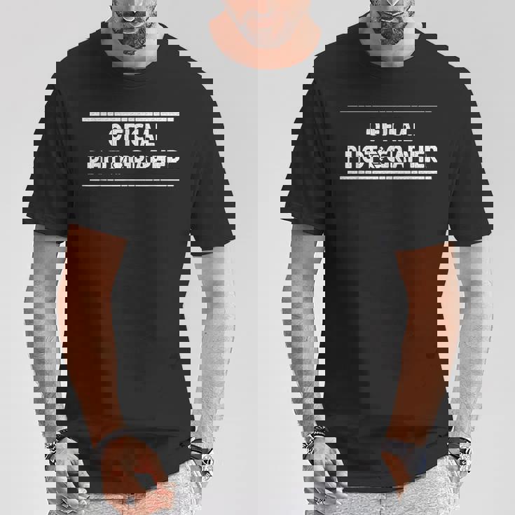 公式カメラマン カメラマン フォトグレープカメラギフト Tシャツ 面白い贈り物