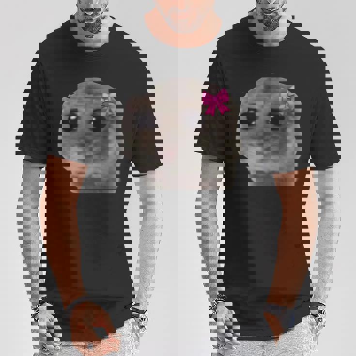 公式悲しいハムスターミーム Tシャツ 面白い贈り物