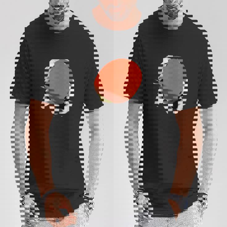 卓球 ラケット 面白いtシャツ ピンポン おもしろ 服 ネタ メンズ 卓球部 おもしろグッズ 大人 子供 Tシャツ 面白い贈り物