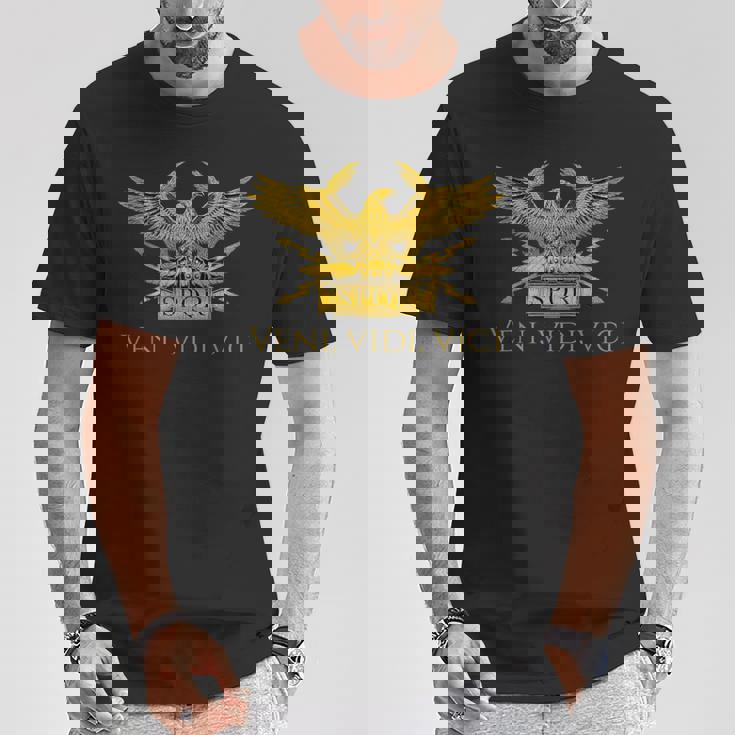 古代ローマ軍団 イーグル ジュリアス・シーザー ヴェニ・ヴィディ・ヴィチ Tシャツ 面白い贈り物