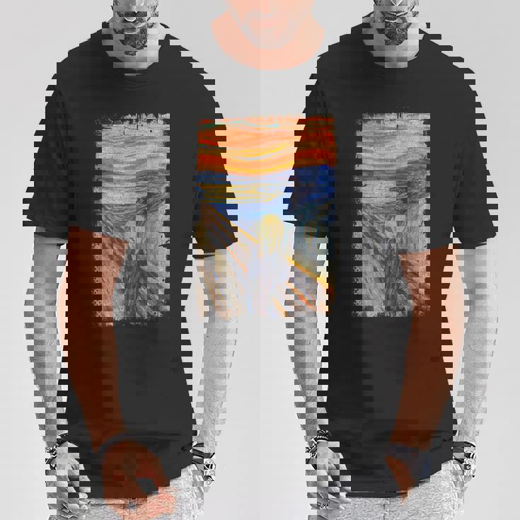 叫びの画家 ムンクの名画 Tシャツ 面白い贈り物