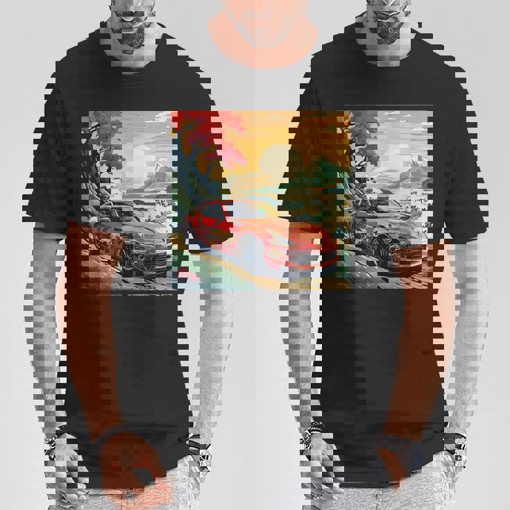 和風370z車 Tシャツ 面白い贈り物