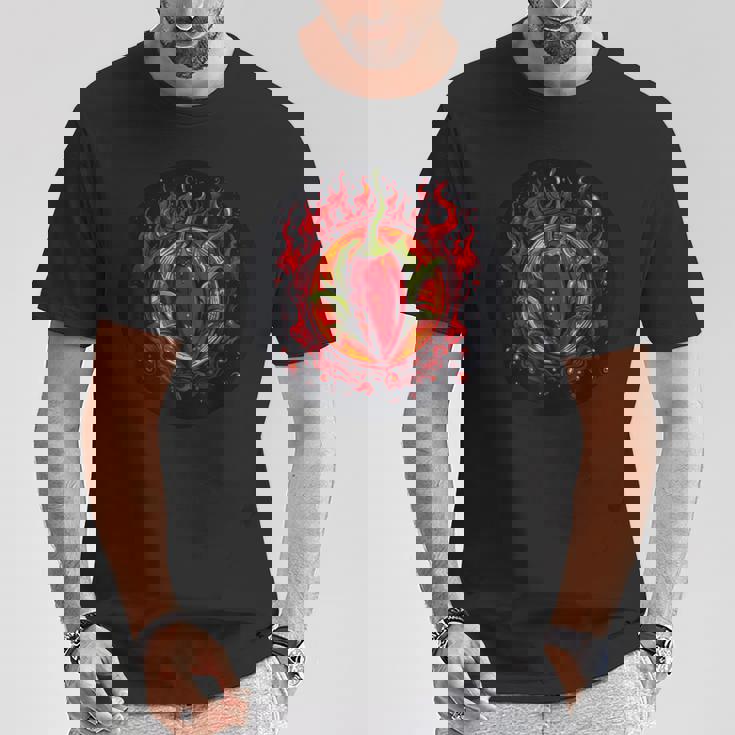 唐辛子のコスチューム好きのための唐辛子入りホットスパイス Tシャツ 面白い贈り物