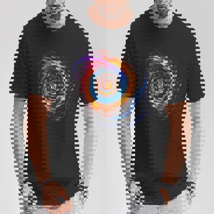 回転するレインボーフレームワールプール。 Tシャツ 面白い贈り物