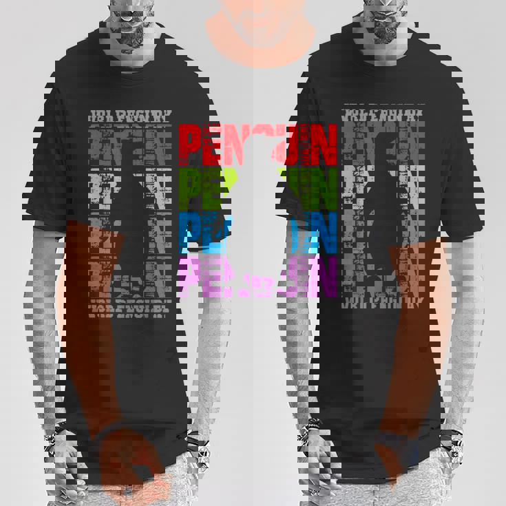 国際世界ペンギンデー Tシャツ 面白い贈り物