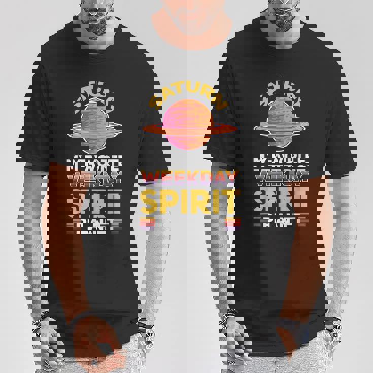 土星 惑星 土星の環 Weekday Tシャツ 面白い贈り物