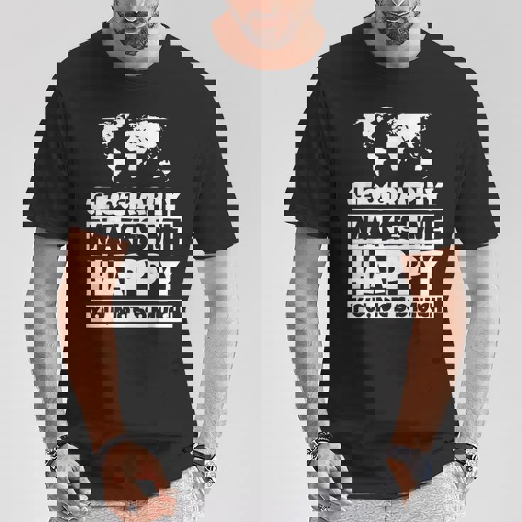 地理の先生への贈り物-面白い地理の恋人のユーモア Tシャツ 面白い贈り物