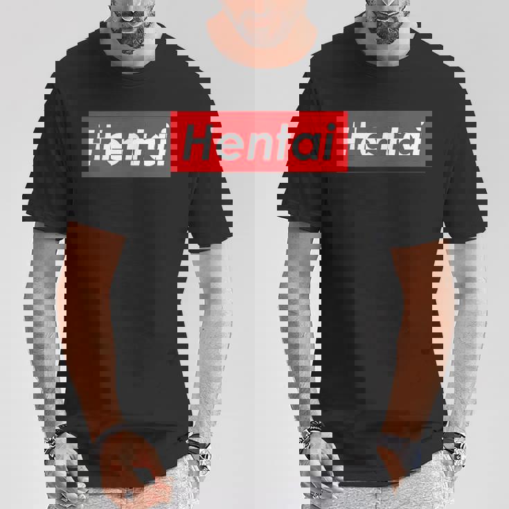 変態レッドボックスロゴ Tシャツ 面白い贈り物